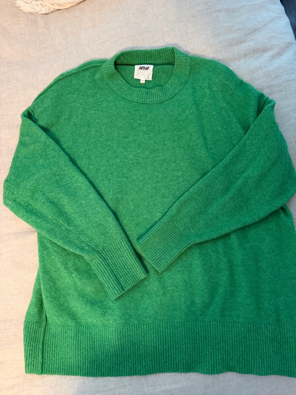 aerie Green Crewneck Sweater